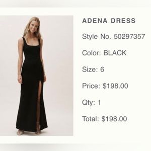 Anthropologie Adena Black Dress